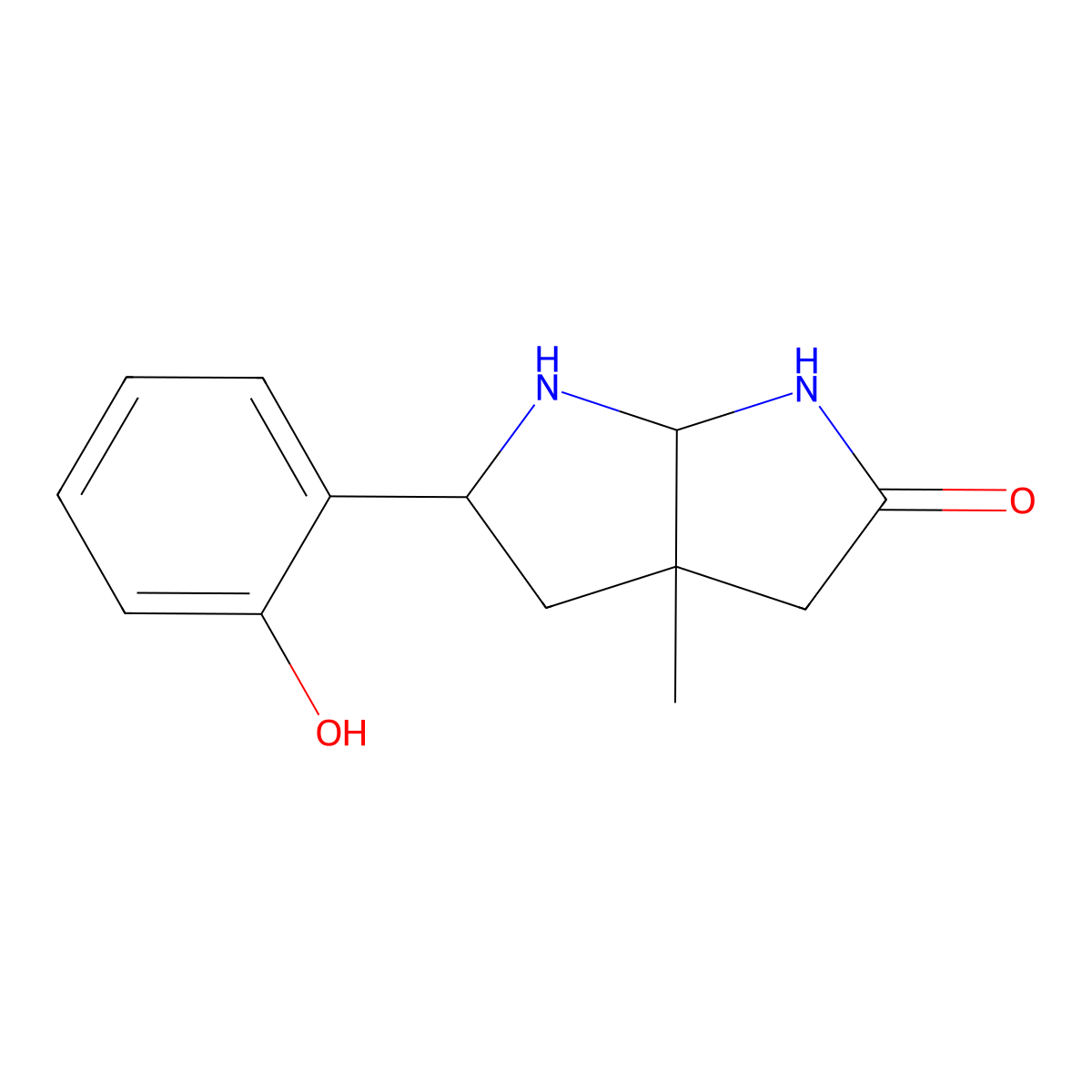 5-(2-hydroxyphenyl)-3a-methylhexahydropyrrolo[2,3-b]pyrrol-2(1H)-one molecular structure, CAS 1005100-31-1