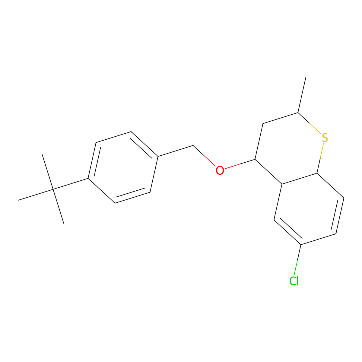 4-{[4-(tert-butyl)benzyl]oxy}-6-chloro-2-methyl-3,4,4a,8a-tetrahydro-2H-thiochromene molecular structure, CAS 1005100-63-9
