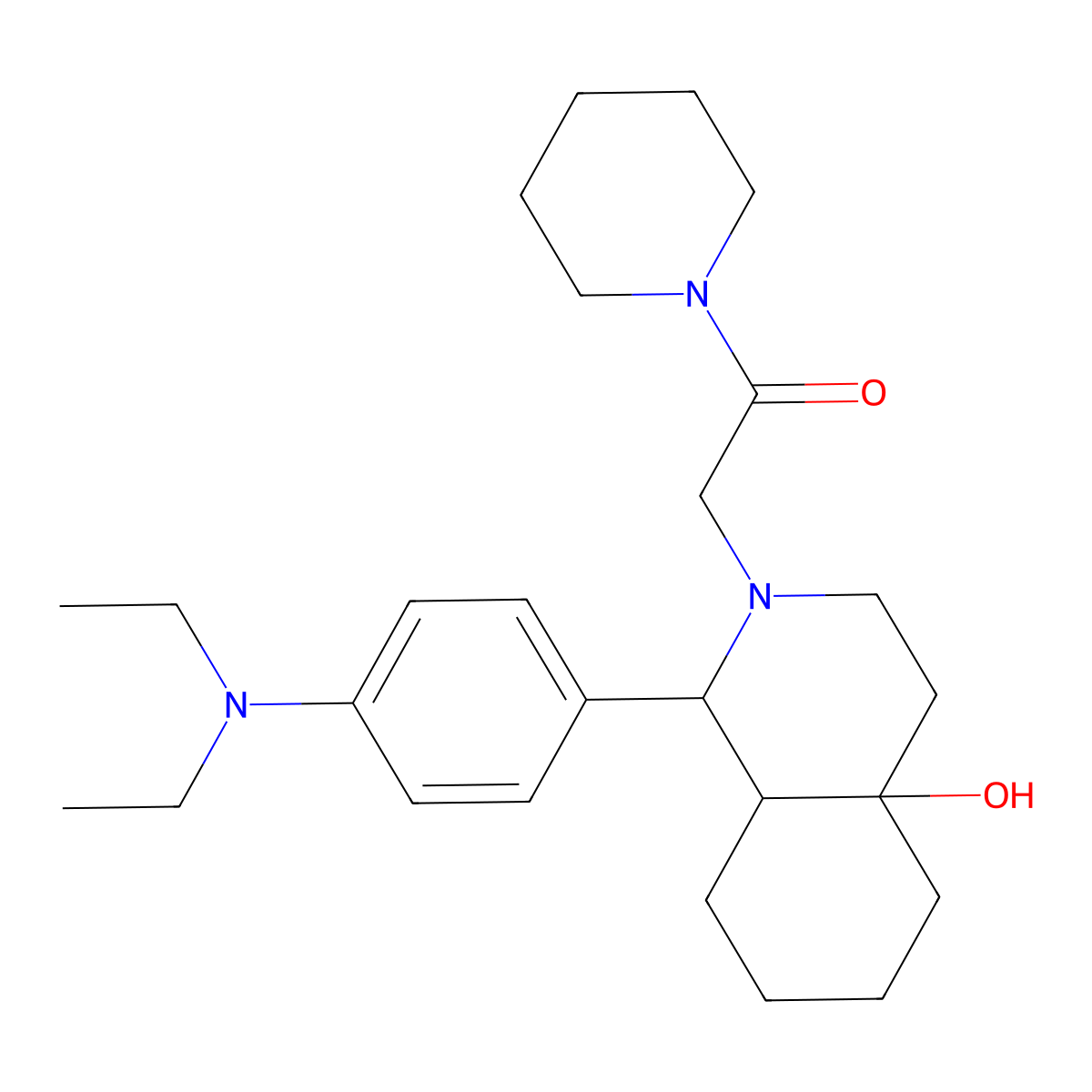 2-{1-[4-(diethylamino)phenyl]-4a-hydroxyoctahydroisoquinolin-2(1H)-yl}-1-(piperidin-1-yl)ethanone molecular structure, CAS 1005103-64-9