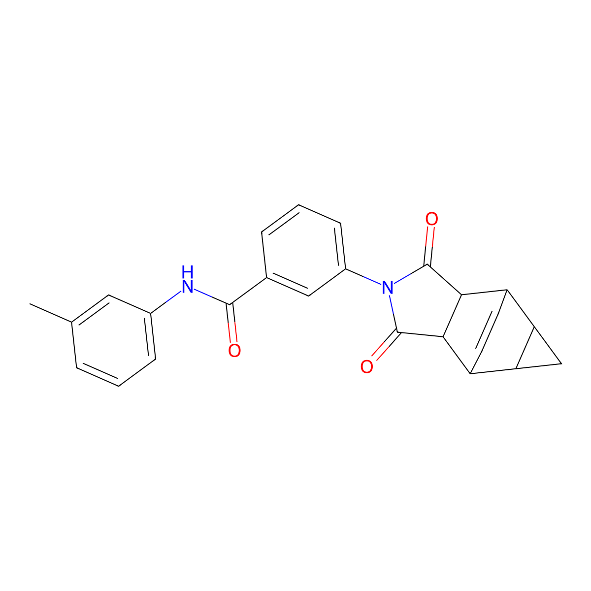 3-(1,3-dioxooctahydro-4,6-ethenocyclopropa[f]isoindol-2(1H)-yl)-N-(3-methylphenyl)benzamide molecular structure, CAS 1005106-27-3