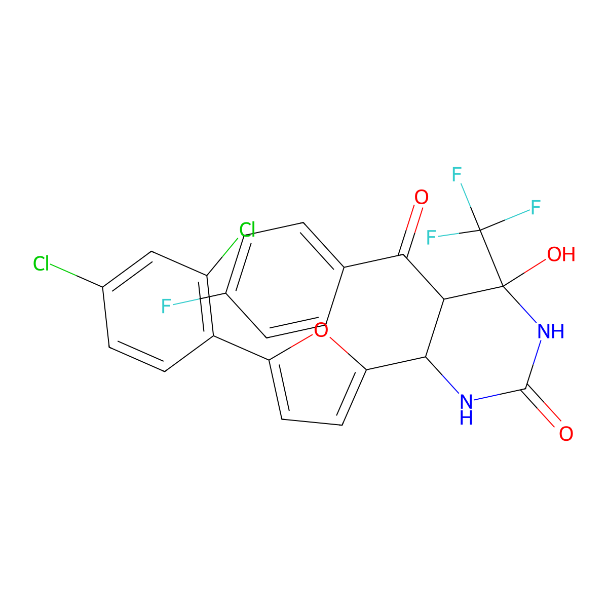 C22H14Cl2F4N2O4 molecular structure, CAS 1005106-70-6