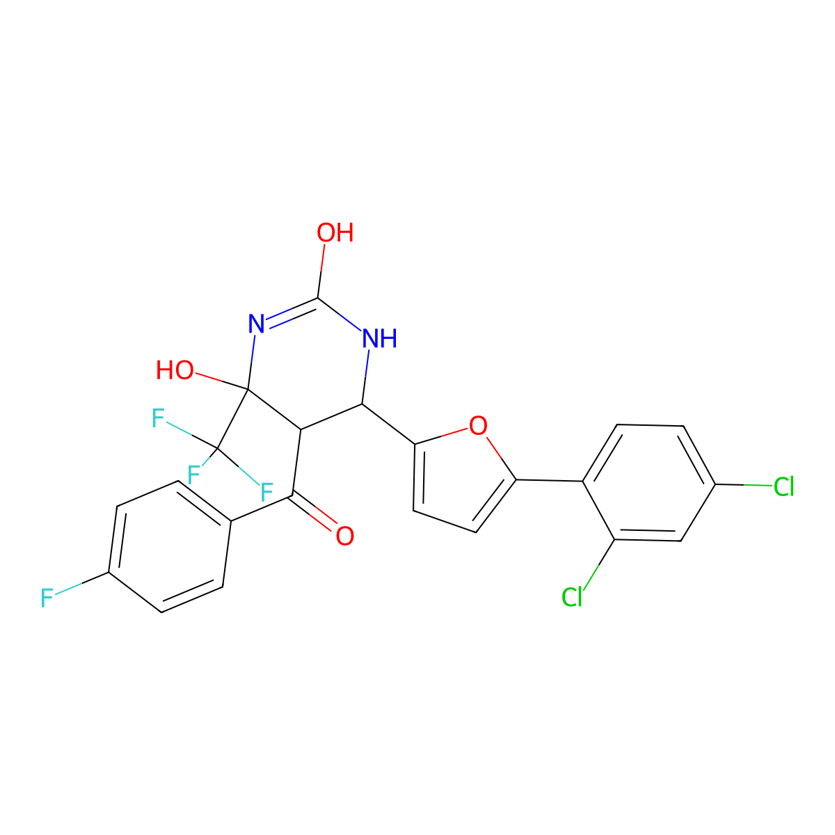 C22H14Cl2F4N2O4 molecular structure, CAS 1005106-70-6