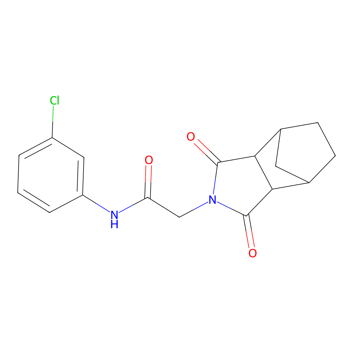 N-(3-chlorophenyl)-2-(1,3-dioxooctahydro-2H-4,7-methanoisoindol-2-yl)acetamide molecular structure, CAS 1005107-87-8