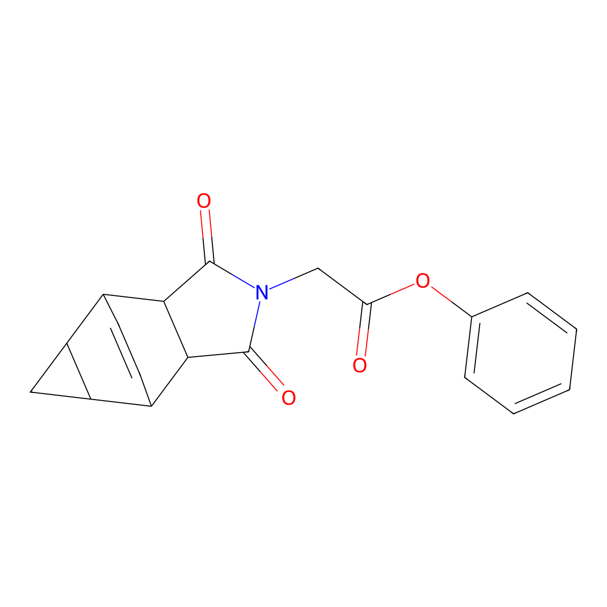 phenyl (1,3-dioxooctahydro-4,6-ethenocyclopropa[f]isoindol-2(1H)-yl)acetate molecular structure, CAS 1005107-89-0