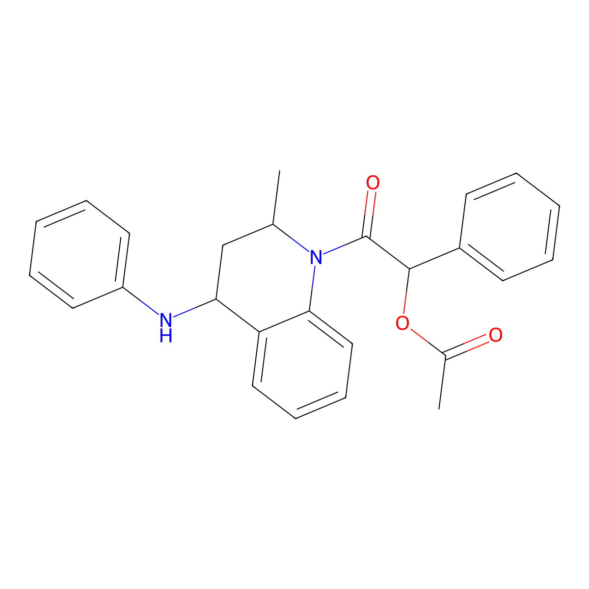 2-[2-methyl-4-(phenylamino)-3,4-dihydroquinolin-1(2H)-yl]-2-oxo-1-phenylethyl acetate molecular structure, CAS 1005108-05-3