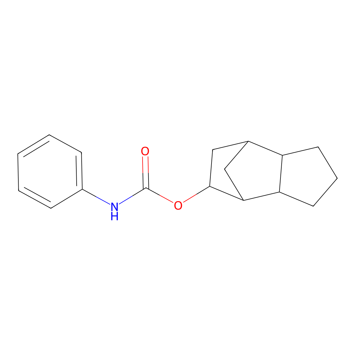 octahydro-1H-4,7-methanoinden-5-yl phenylcarbamate molecular structure, CAS 1005108-40-6
