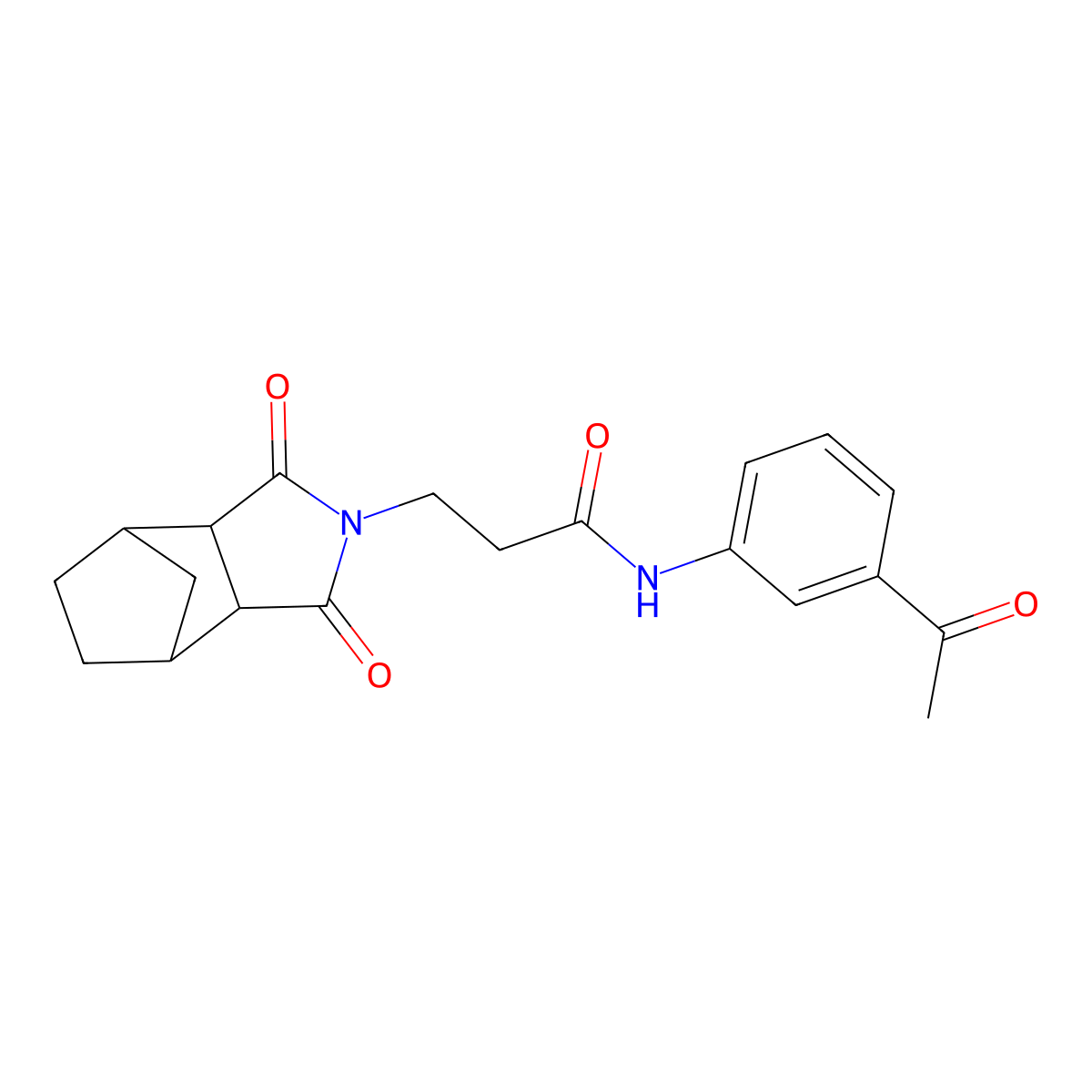 N-(3-acetylphenyl)-3-(1,3-dioxooctahydro-2H-4,7-methanoisoindol-2-yl)propanamide molecular structure, CAS 1005108-53-1