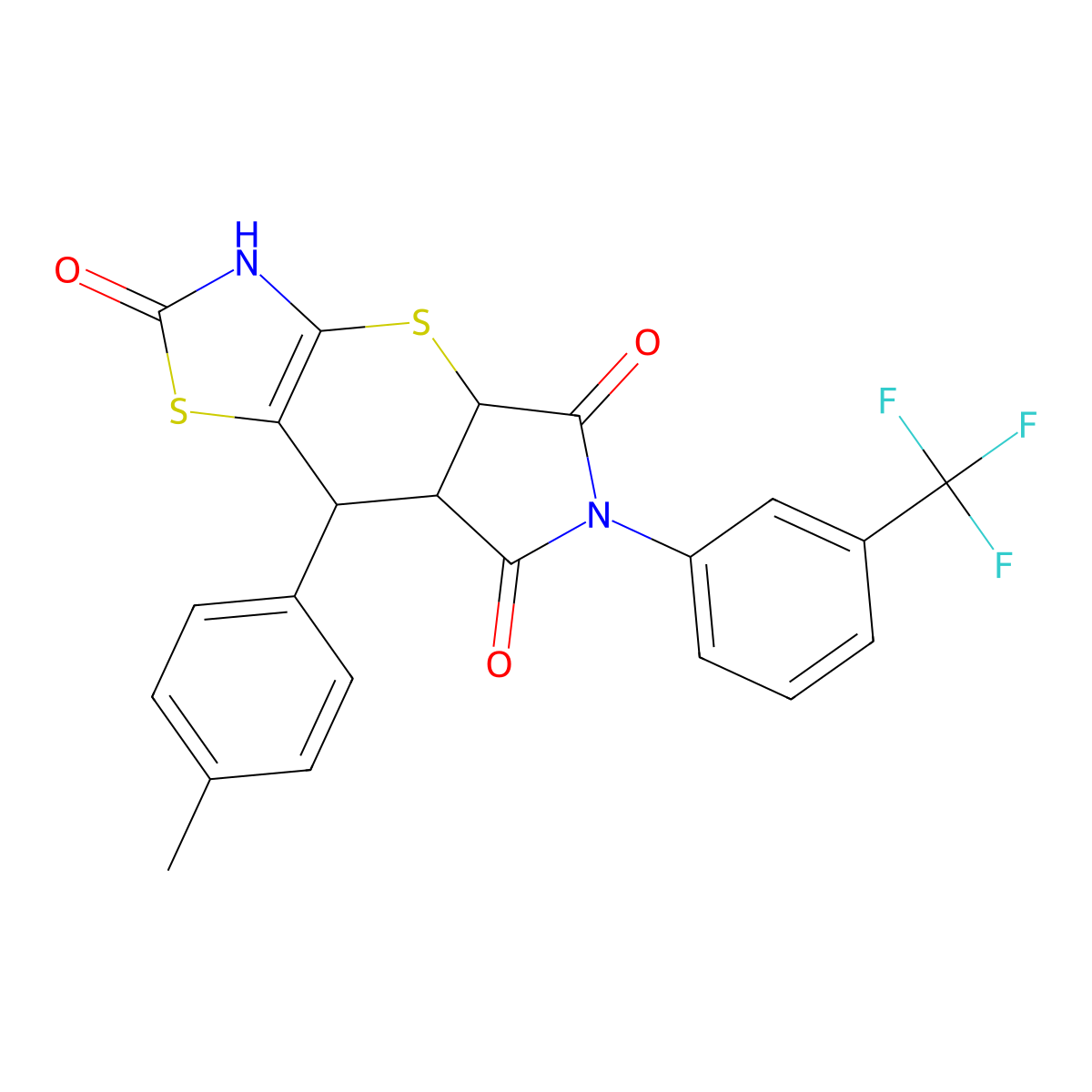 C22H15F3N2O3S2 molecular structure, CAS 1005108-56-4
