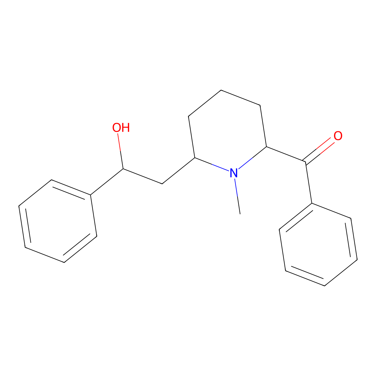 [6-(2-Hydroxy-2-phenylethyl)-1-methylpiperidin-2-yl]-phenylmethanone molecular structure, CAS 1005109-24-9
