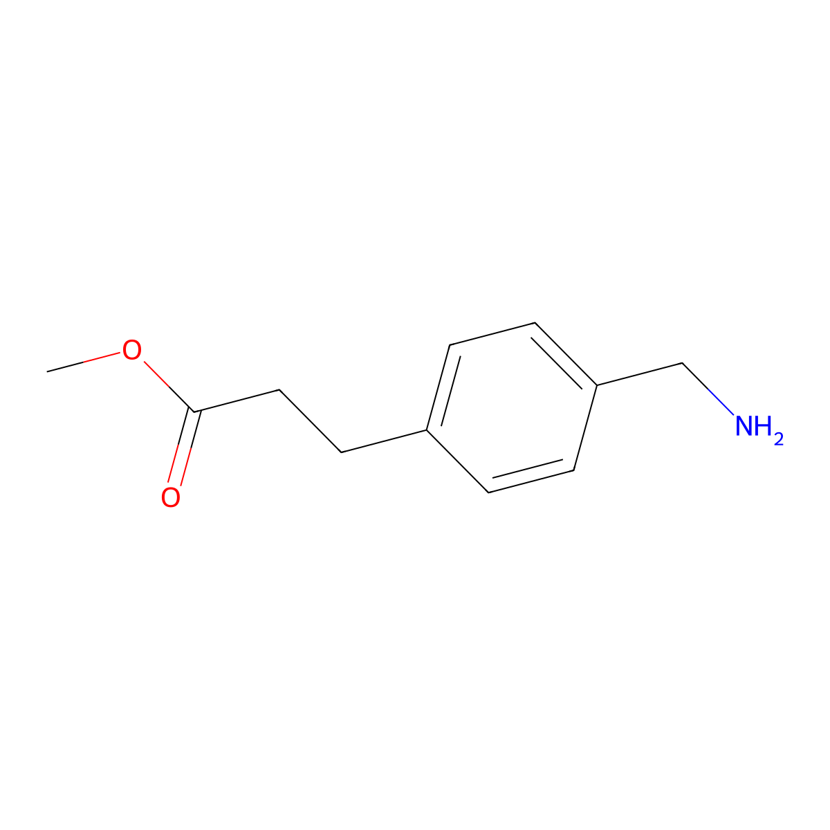 Methyl 3-[4-(aminomethyl)phenyl]propionate molecular structure, CAS 100511-78-2