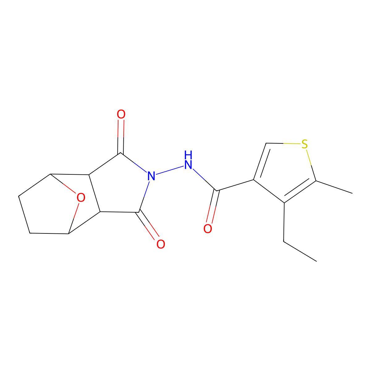 N-(1,3-dioxooctahydro-2H-4,7-epoxyisoindol-2-yl)-4-ethyl-5-methylthiophene-3-carboxamide molecular structure, CAS 1005112-41-3