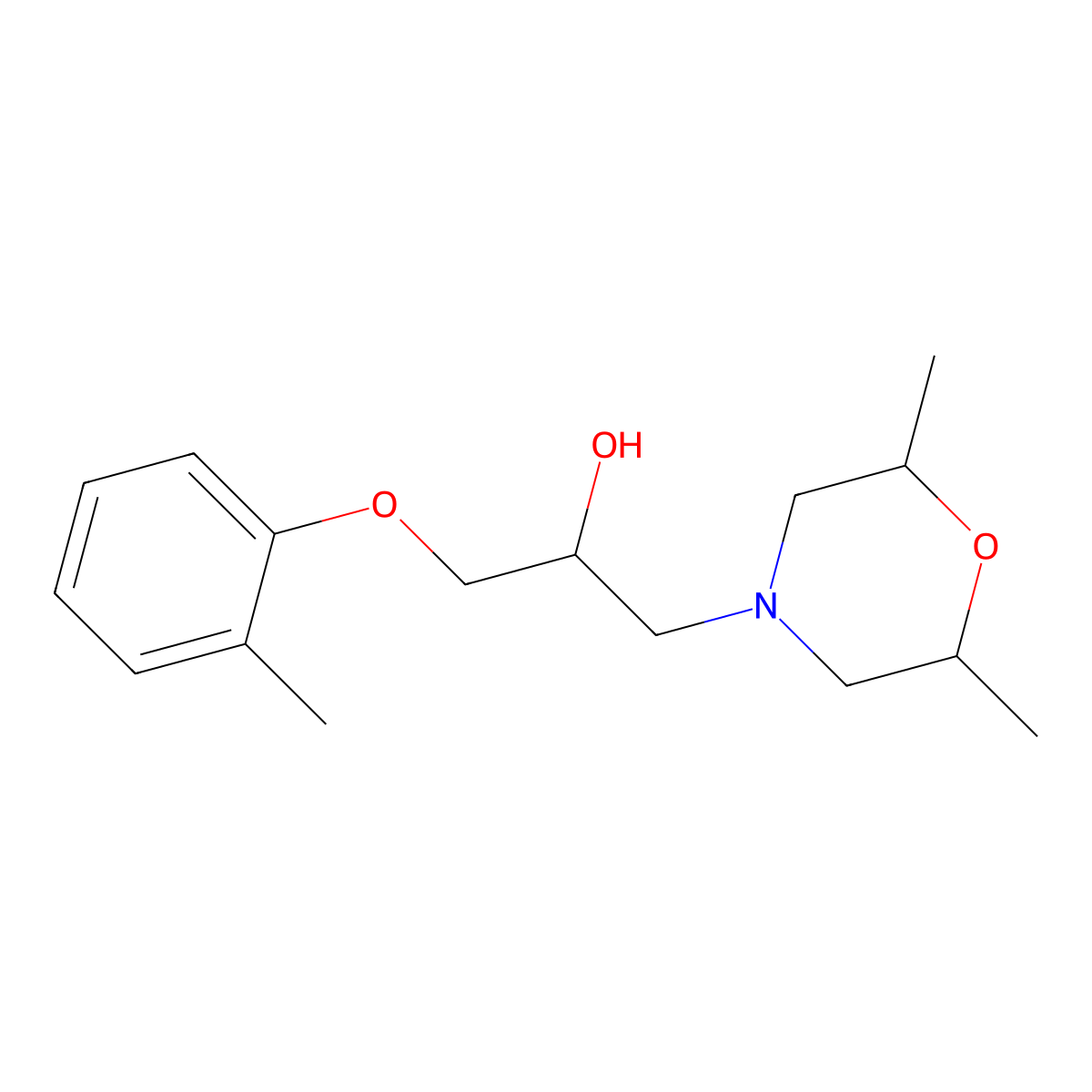 1-(2,6-Dimethylmorpholin-4-yl)-3-(2-methylphenoxy)propan-2-ol molecular structure, CAS 1005116-60-8