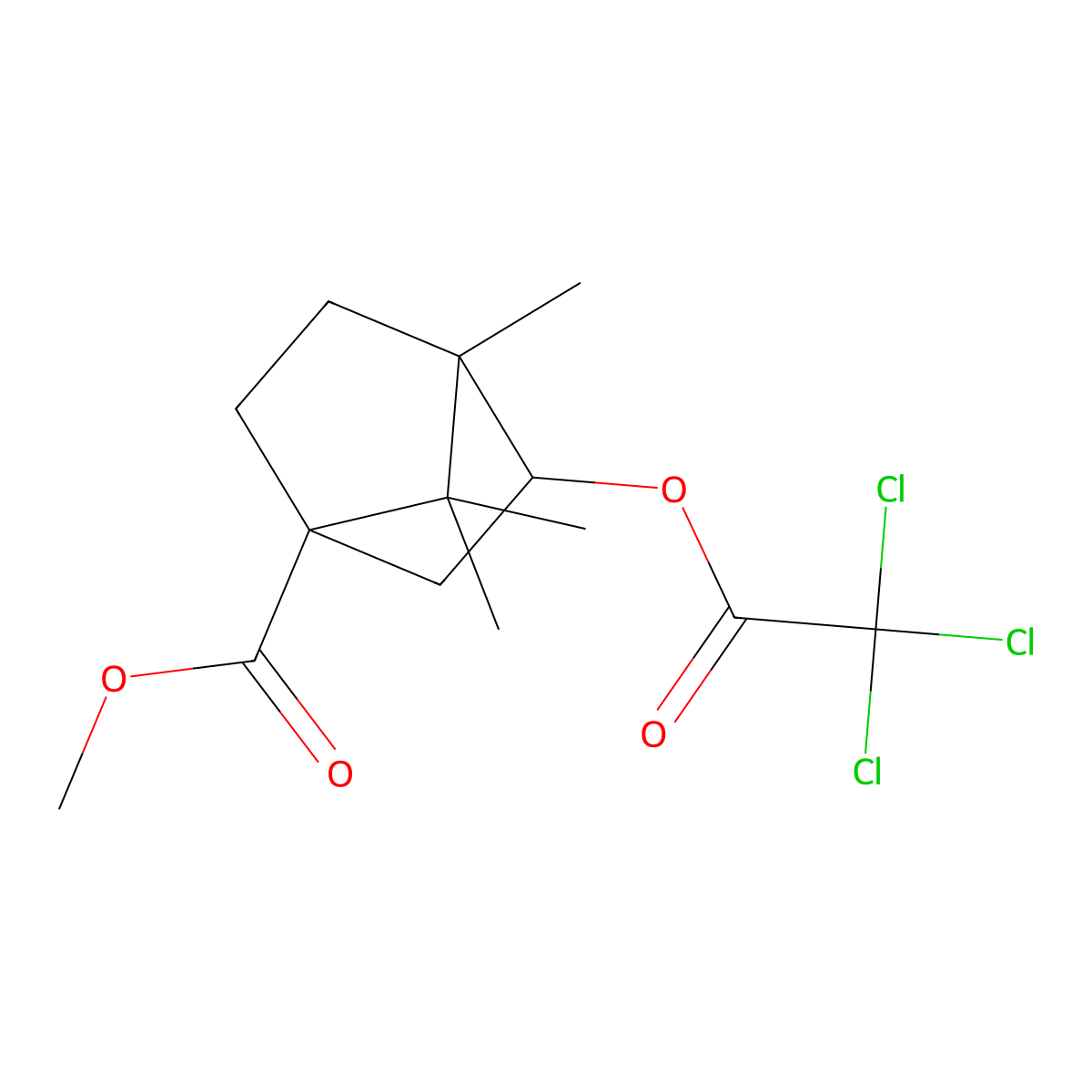 Methyl 4,7,7-trimethyl-3-[(trichloroacetyl)oxy]bicyclo[2.2.1]heptane-1-carboxylate molecular structure, CAS 1005116-75-5