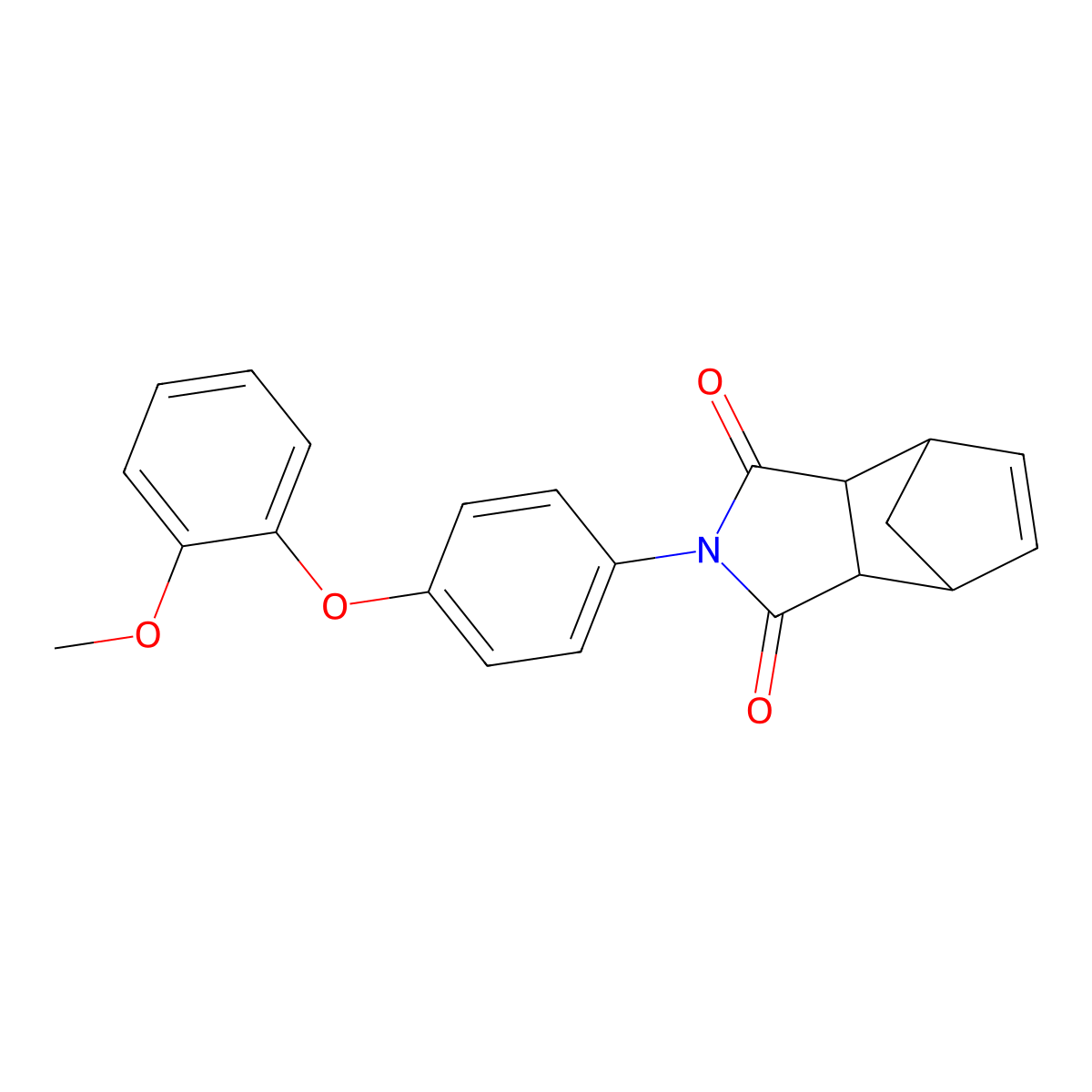 2-[4-(2-methoxyphenoxy)phenyl]-3a,4,7,7a-tetrahydro-1H-4,7-methanoisoindole-1,3(2H)-dione molecular structure, CAS 1005117-47-4