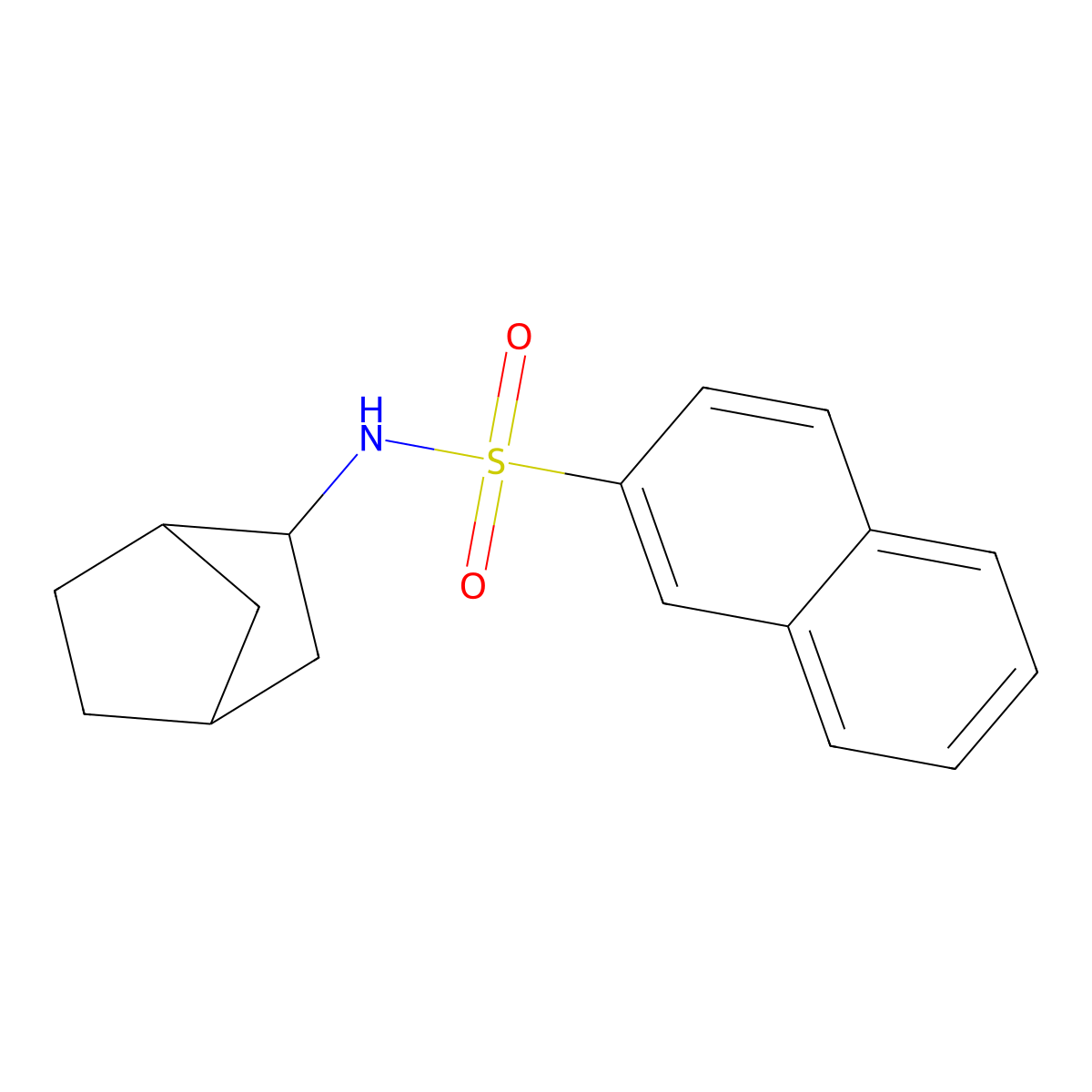 N-(bicyclo[2.2.1]hept-2-yl)naphthalene-2-sulfonamide molecular structure, CAS 1005117-52-1