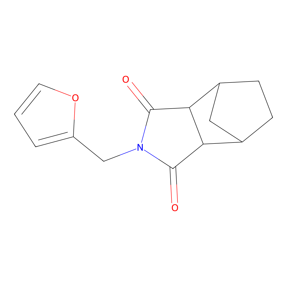2-(furan-2-ylmethyl)hexahydro-1H-4,7-methanoisoindole-1,3(2H)-dione molecular structure, CAS 1005117-64-5