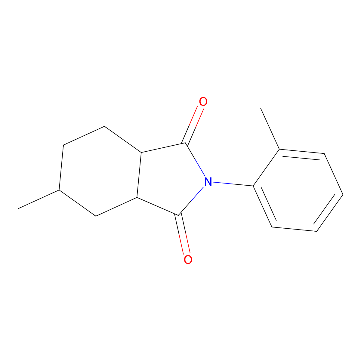 5-methyl-2-(2-methylphenyl)hexahydro-1H-isoindole-1,3(2H)-dione molecular structure, CAS 1005122-27-9