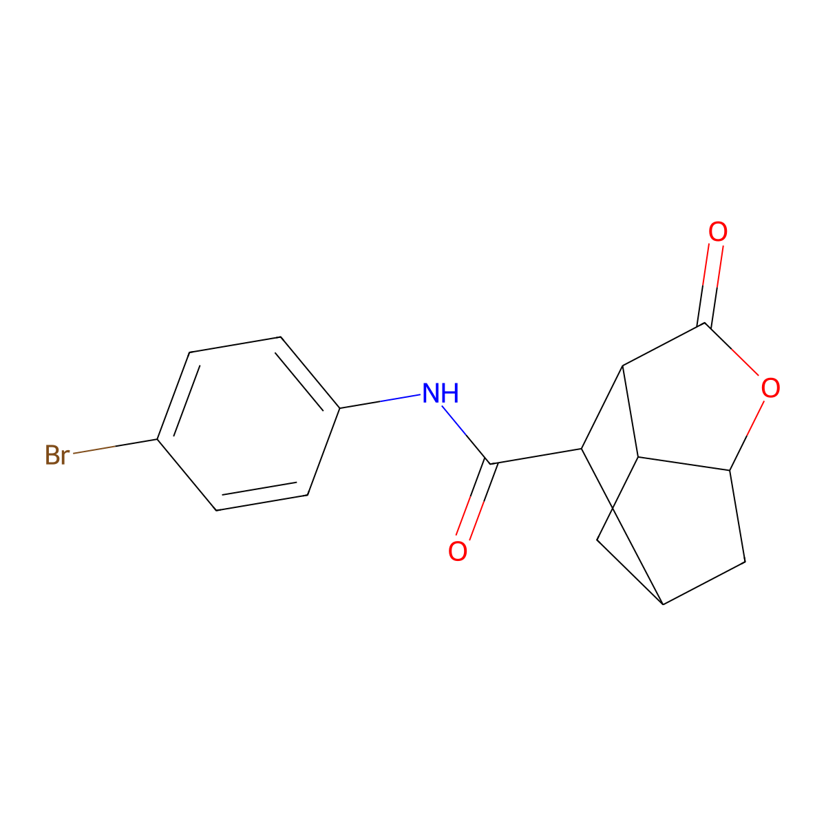 N-(4-bromophenyl)-2-oxohexahydro-2H-3,5-methanocyclopenta[b]furan-7-carboxamide molecular structure, CAS 1005122-32-6