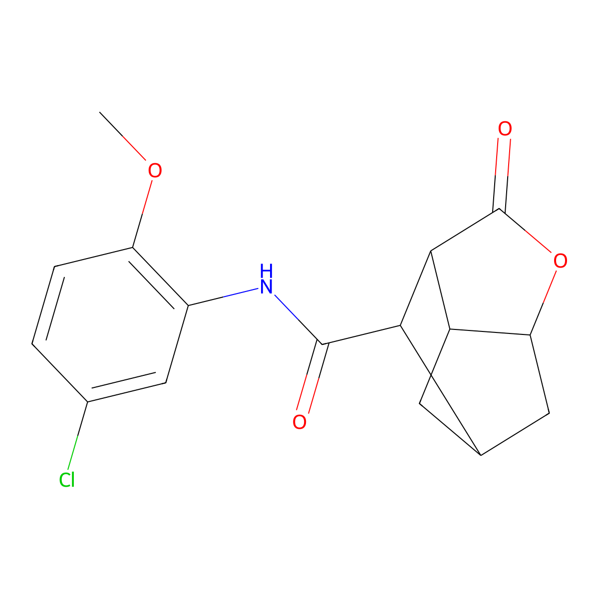 N-(5-chloro-2-methoxyphenyl)-2-oxohexahydro-2H-3,5-methanocyclopenta[b]furan-7-carboxamide molecular structure, CAS 1005122-39-3