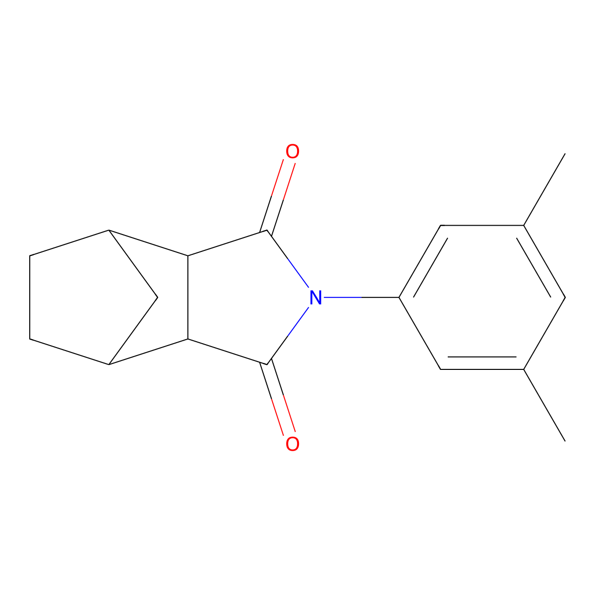 2-(3,5-dimethylphenyl)hexahydro-1H-4,7-methanoisoindole-1,3(2H)-dione molecular structure, CAS 1005122-45-1