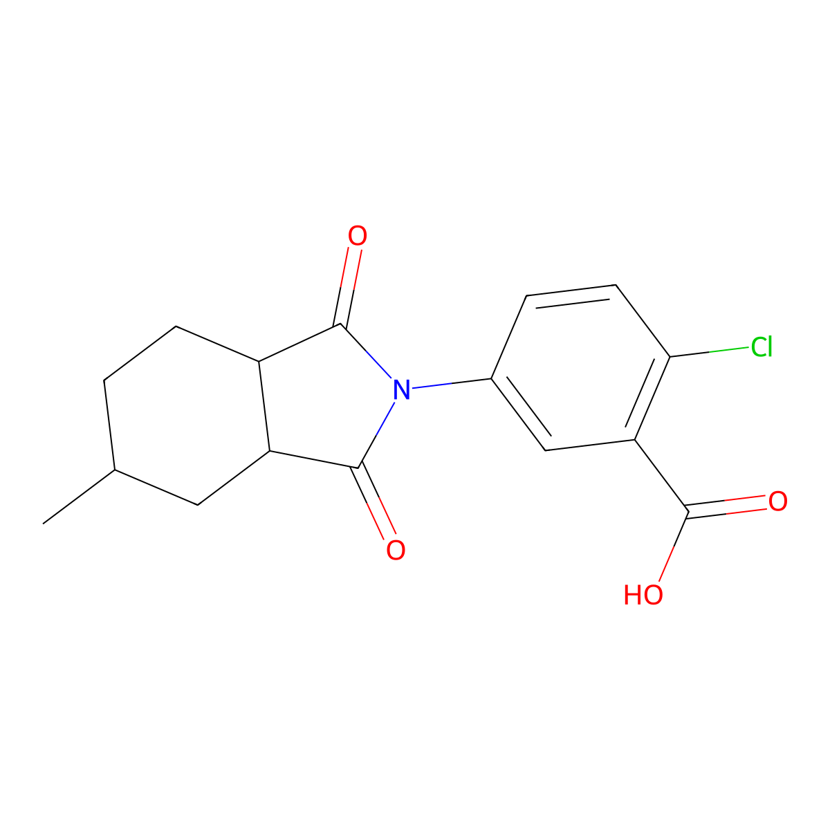 2-chloro-5-(5-methyl-1,3-dioxooctahydro-2H-isoindol-2-yl)benzoic acid molecular structure, CAS 1005122-61-1