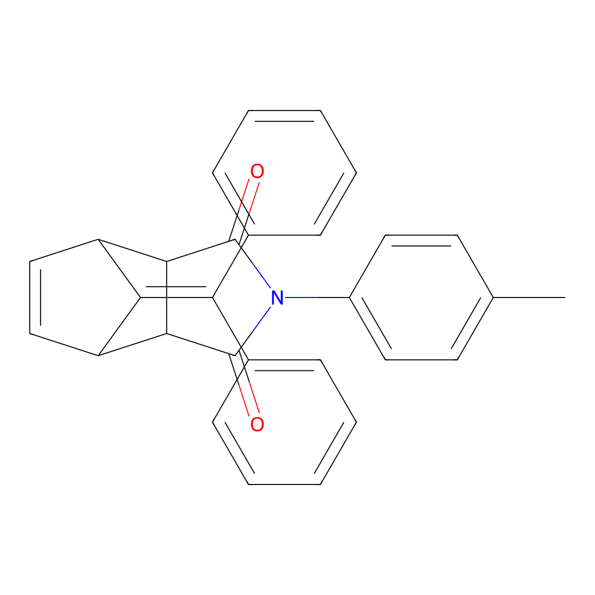 10-Benzhydrylidene-4-(4-methylphenyl)-4-azatricyclo[5.2.1.02,6]dec-8-ene-3,5-dione molecular structure, CAS 1005125-31-4