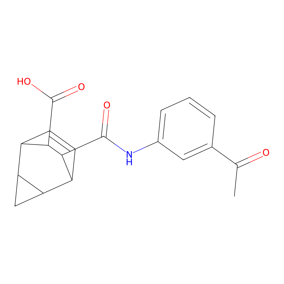 7-[(3-Acetylanilino)carbonyl]tricyclo[3.2.2.0~2,4~]non-8-ene-6-carboxylic acid molecular structure, CAS 1005127-22-9