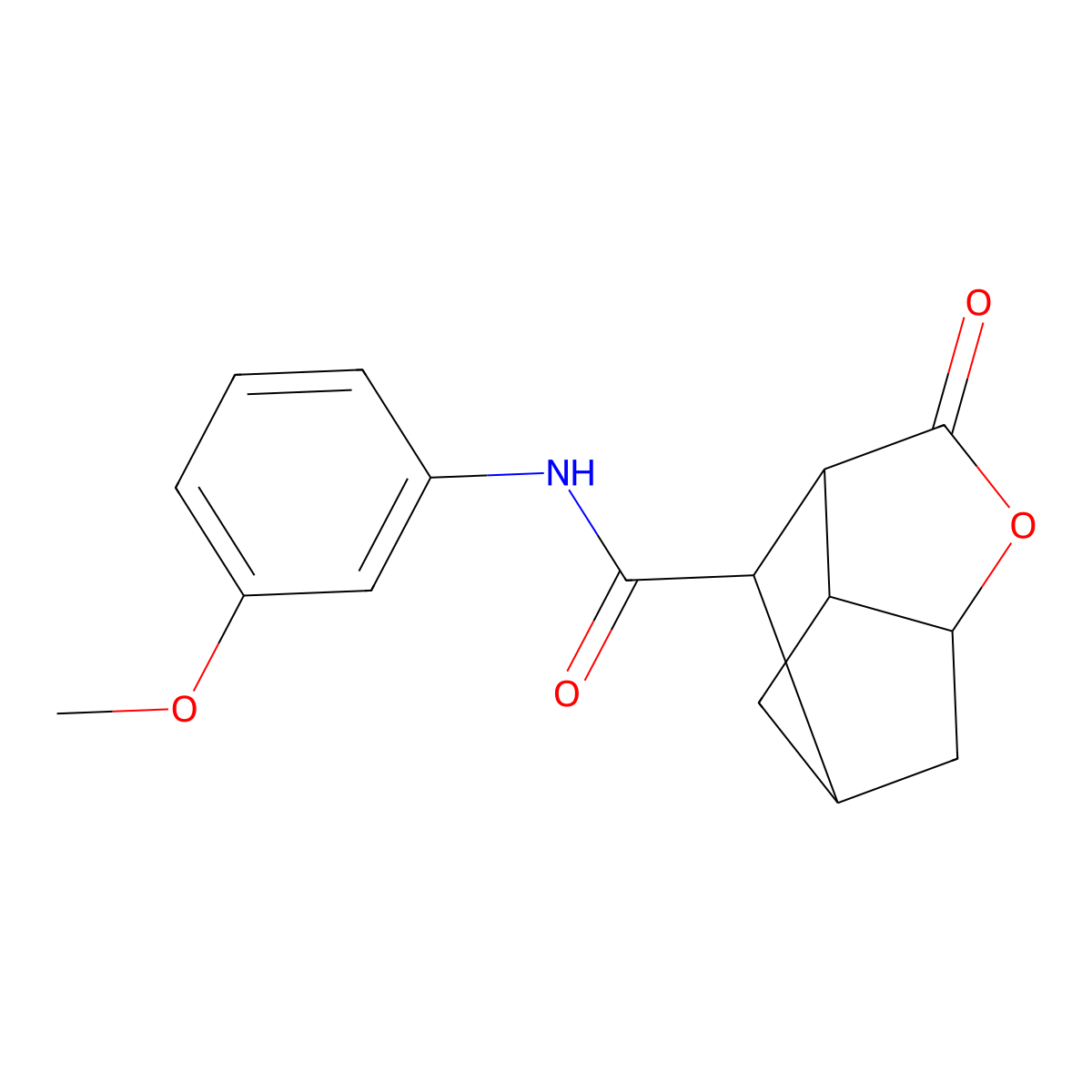 N-(3-methoxyphenyl)-2-oxohexahydro-2H-3,5-methanocyclopenta[b]furan-7-carboxamide molecular structure, CAS 1005127-26-3