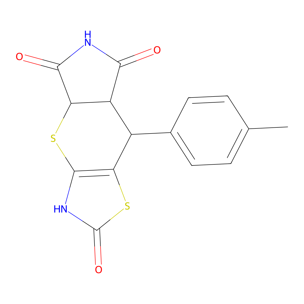 8-(4-Methylphenyl)-3,4a,7a,8-tetrahydropyrrolo[2,3]thiopyrano[4,5-b]thiazole-2,5,7-trione molecular structure, CAS 1005127-87-6