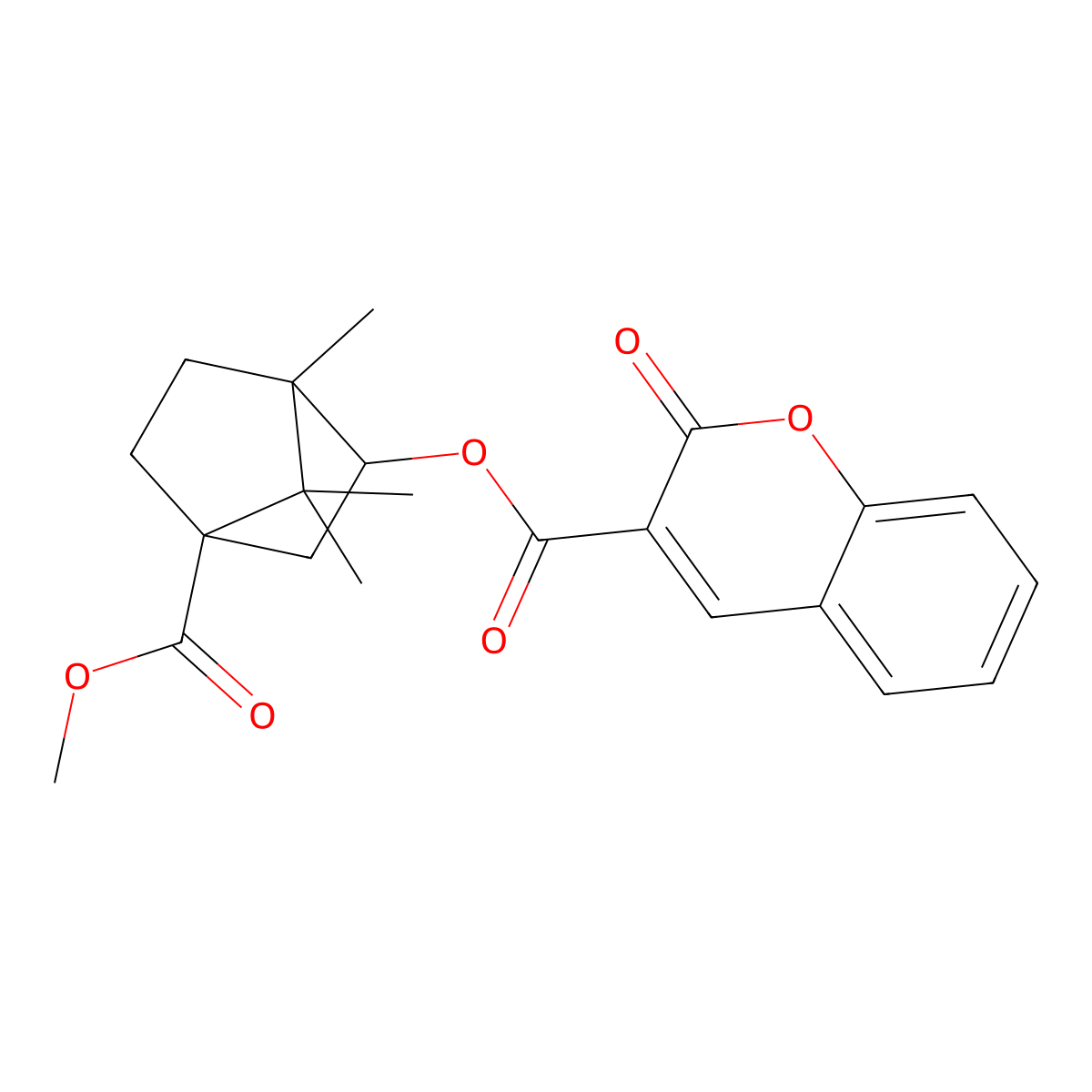 4-(methoxycarbonyl)-1,7,7-trimethylbicyclo[2.2.1]hept-2-yl 2-oxo-2H-chromene-3-carboxylate molecular structure, CAS 1005127-88-7