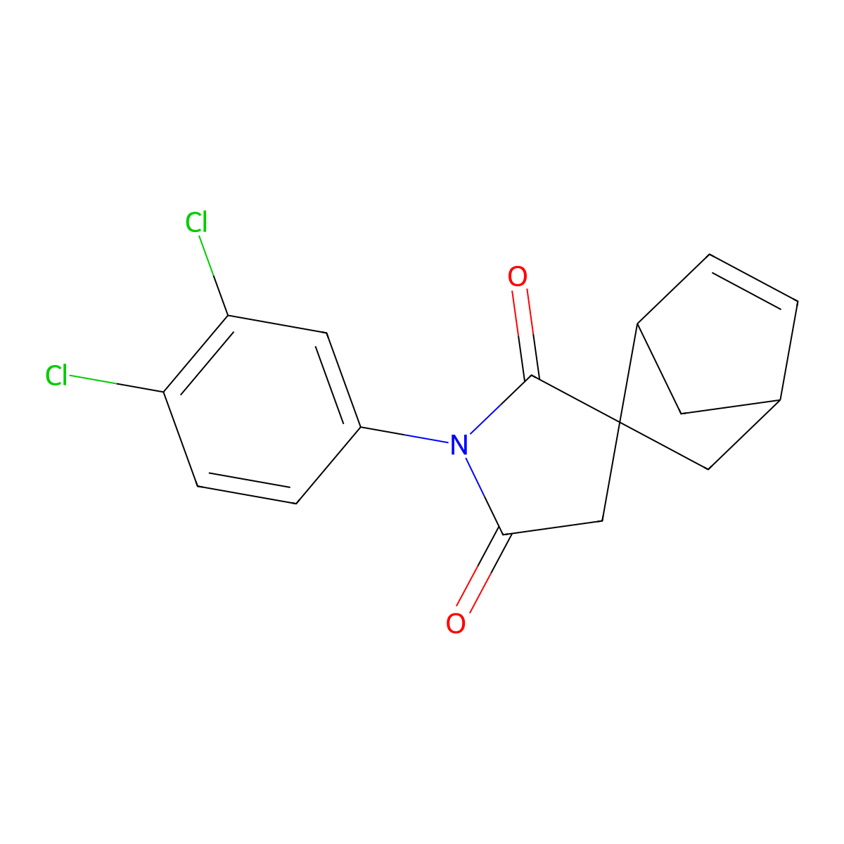 1'-(3,4-Dichlorophenyl)spiro[bicyclo[2.2.1]hept-5-ene-2,3'-pyrrolidine]-2',5'-dione molecular structure, CAS 1005130-41-5