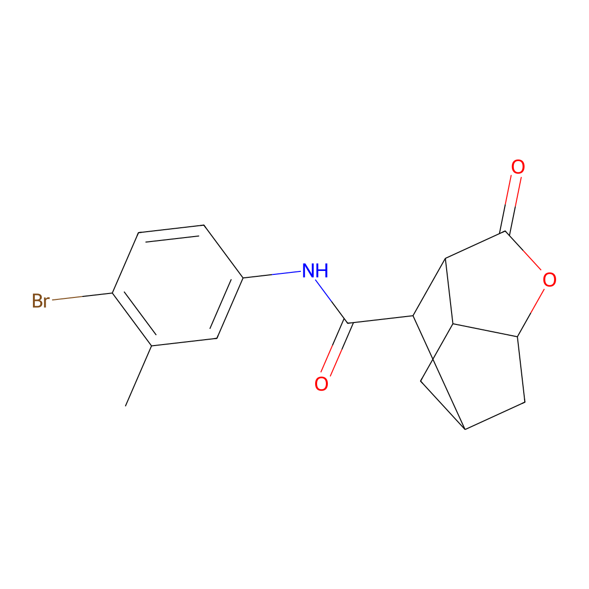 N-(4-bromo-3-methylphenyl)-2-oxohexahydro-2H-3,5-methanocyclopenta[b]furan-7-carboxamide molecular structure, CAS 1005130-47-1