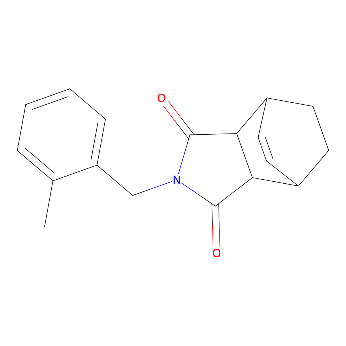 2-(2-methylbenzyl)-3a,4,7,7a-tetrahydro-1H-4,7-ethanoisoindole-1,3(2H)-dione molecular structure, CAS 1005133-08-3