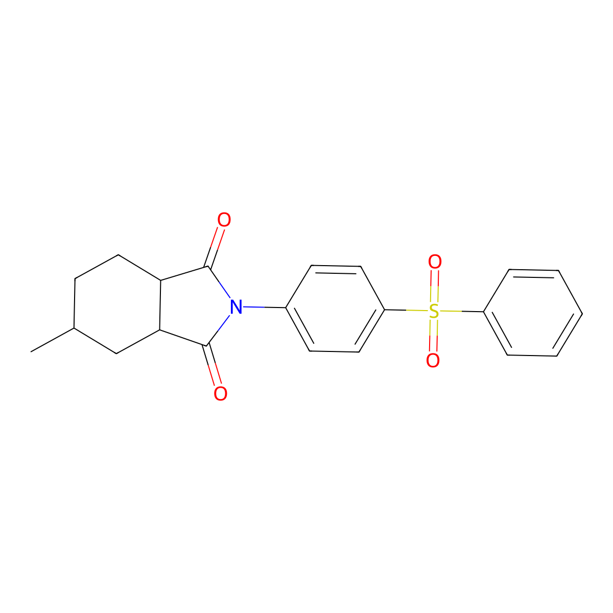 5-methyl-2-[4-(phenylsulfonyl)phenyl]hexahydro-1H-isoindole-1,3(2H)-dione molecular structure, CAS 1005133-13-0
