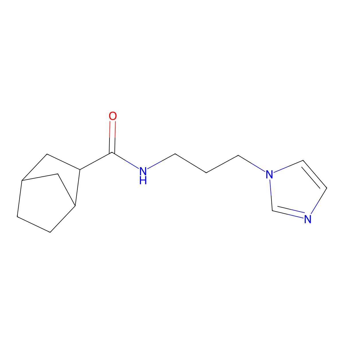 N-[3-(1H-imidazol-1-yl)propyl]bicyclo[2.2.1]heptane-2-carboxamide molecular structure, CAS 1005133-72-1