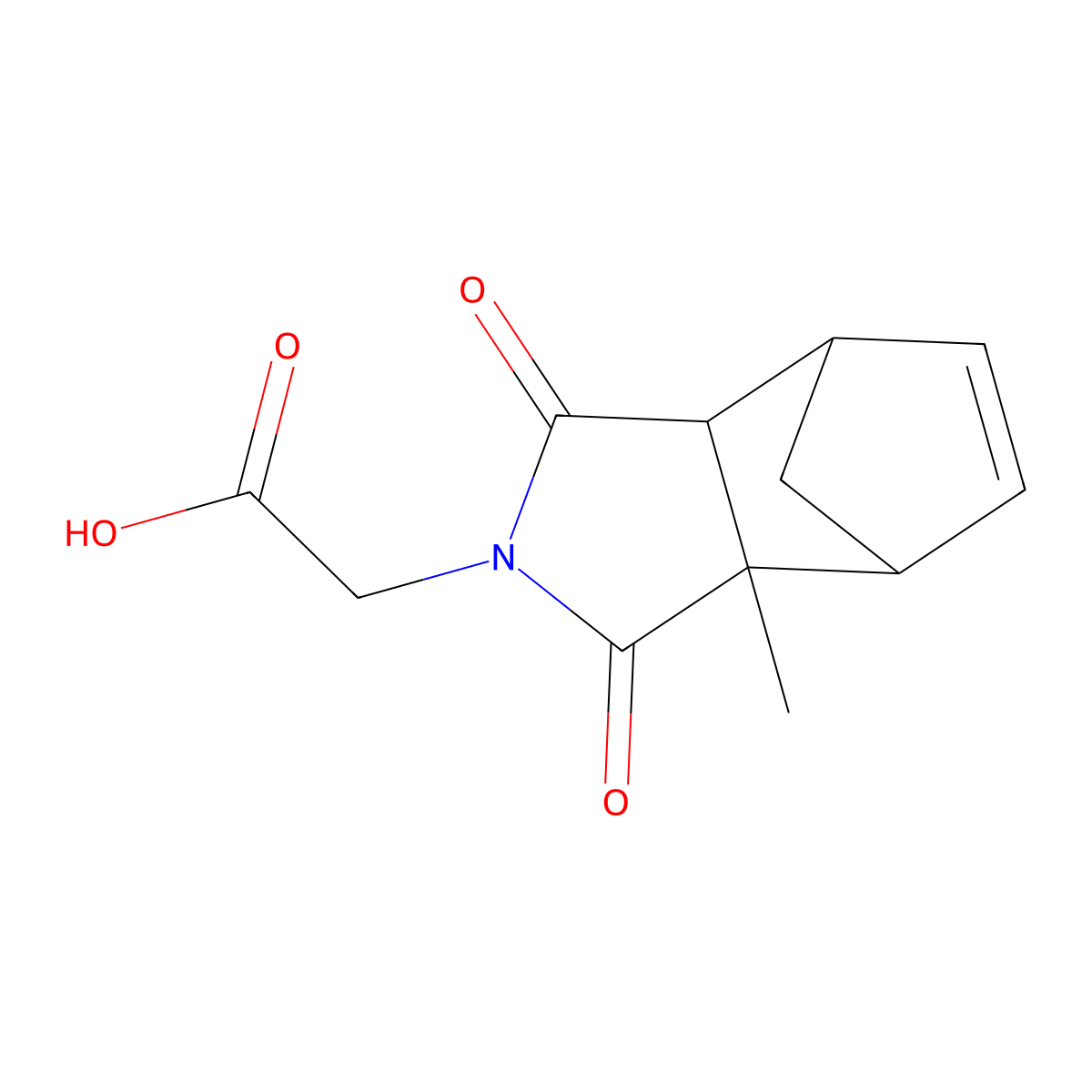 2-(3A-methyl-1,3-dioxo-3a,4,7,7a-tetrahydro-1H-4,7-methanoisoindol-2(3H)-yl)acetic acid molecular structure, CAS 1005134-08-6