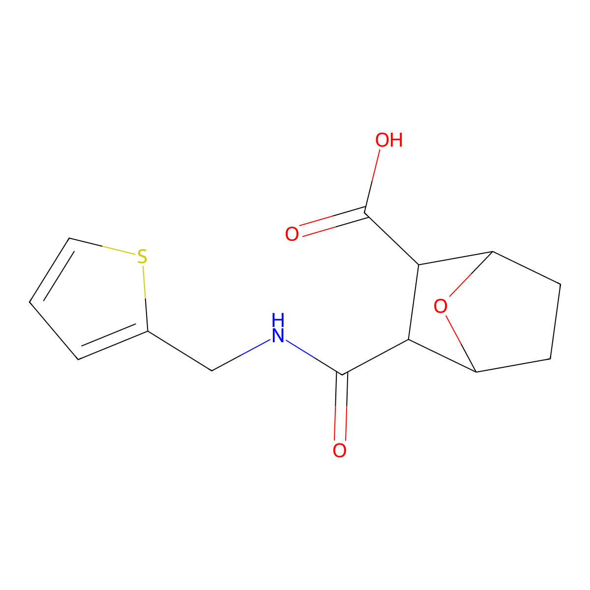 2-(Thiophen-2-ylmethylcarbamoyl)-7-oxabicyclo[2.2.1]heptane-3-carboxylic acid molecular structure, CAS 1005137-84-7