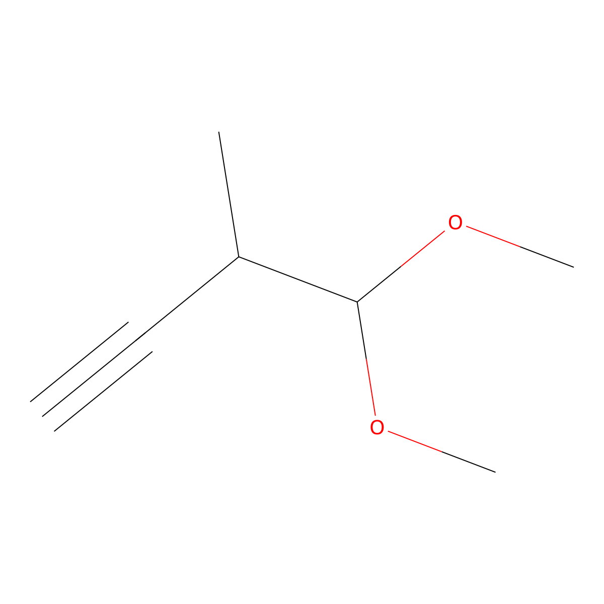 4,4-Dimethoxy-3-methylbut-1-yne molecular structure, CAS 100514-52-1