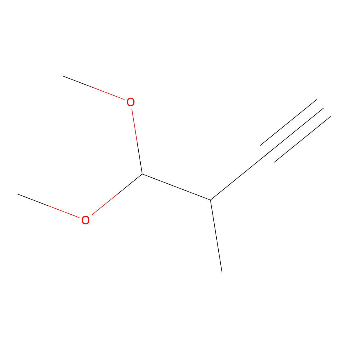4,4-Dimethoxy-3-methylbut-1-yne molecular structure, CAS 100514-52-1