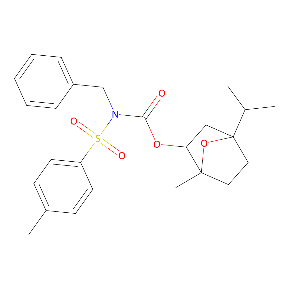 4-isopropyl-1-methyl-7-oxabicyclo[2.2.1]hept-2-yl N-benzyl-N-[(4-methylphenyl)sulfonyl]carbamate molecular structure, CAS 1005141-20-7