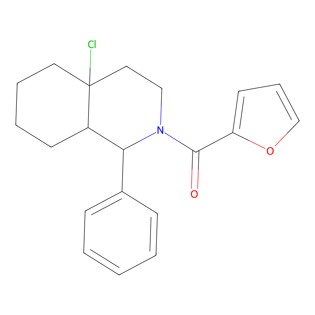 4a-Chloro-2-(2-furoyl)-1-phenyldecahydroisoquinoline molecular structure, CAS 1005142-19-7