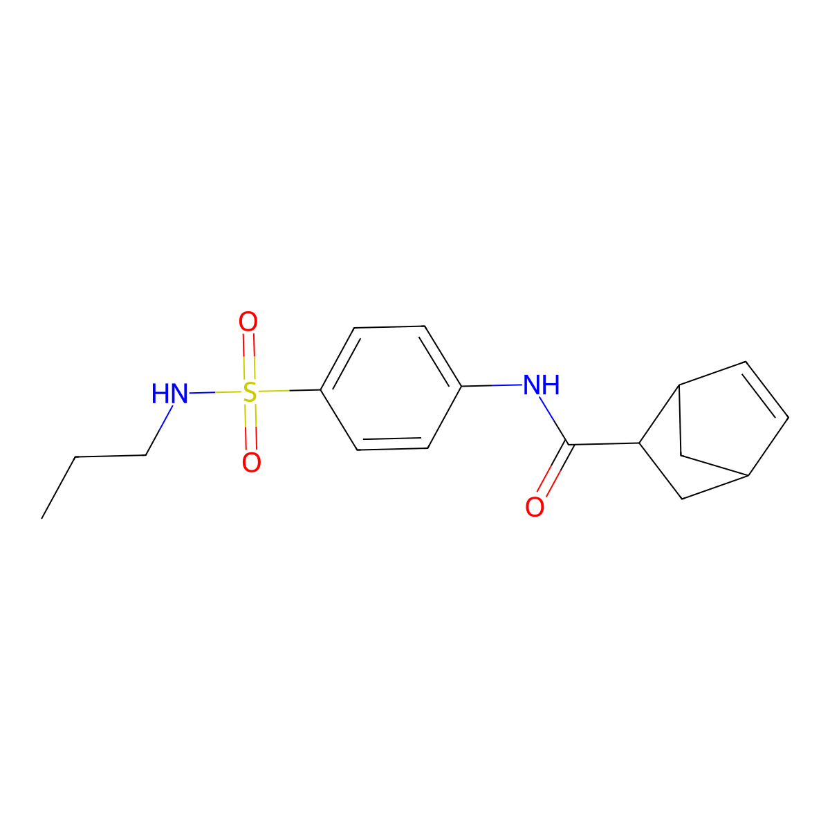 (1R,2S,4R)-N-(4-(N-propylsulfamoyl)phenyl)bicyclo[2.2.1]hept-5-ene-2-carboxamide molecular structure, CAS 1005146-35-9