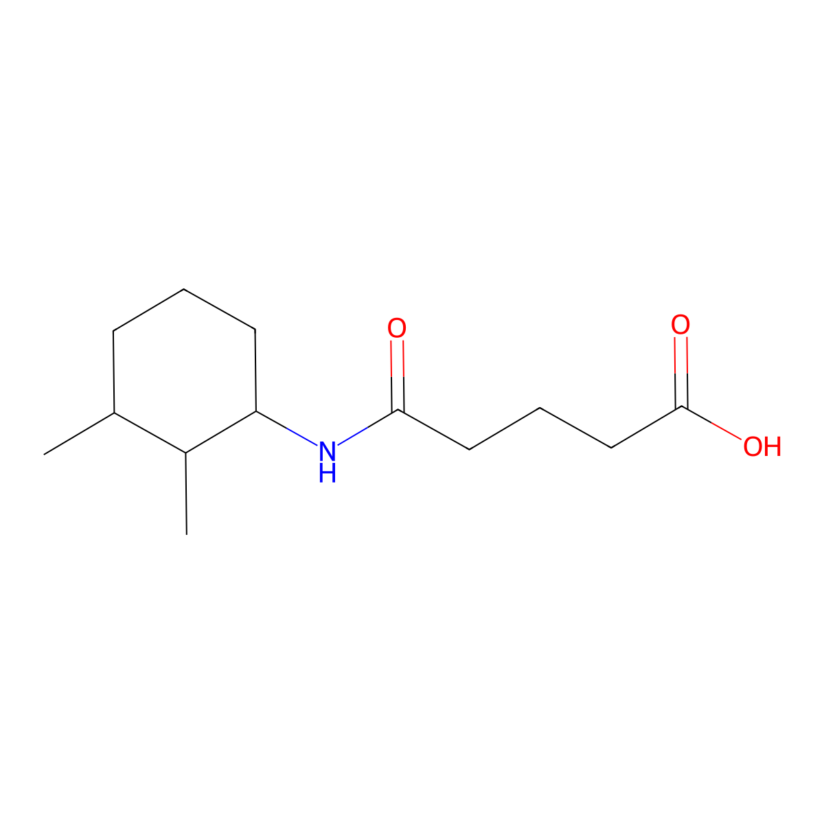 5-[(2,3-Dimethylcyclohexyl)amino]-5-oxopentanoic acid molecular structure, CAS 1005146-61-1
