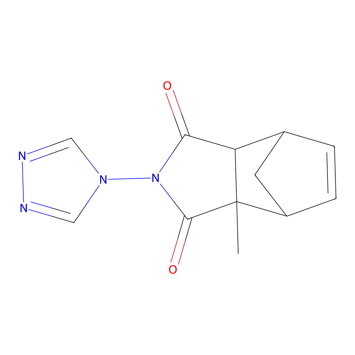 3a-methyl-2-(4H-1,2,4-triazol-4-yl)-3a,4,7,7a-tetrahydro-1H-4,7-methanoisoindole-1,3(2H)-dione molecular structure, CAS 1005148-12-8