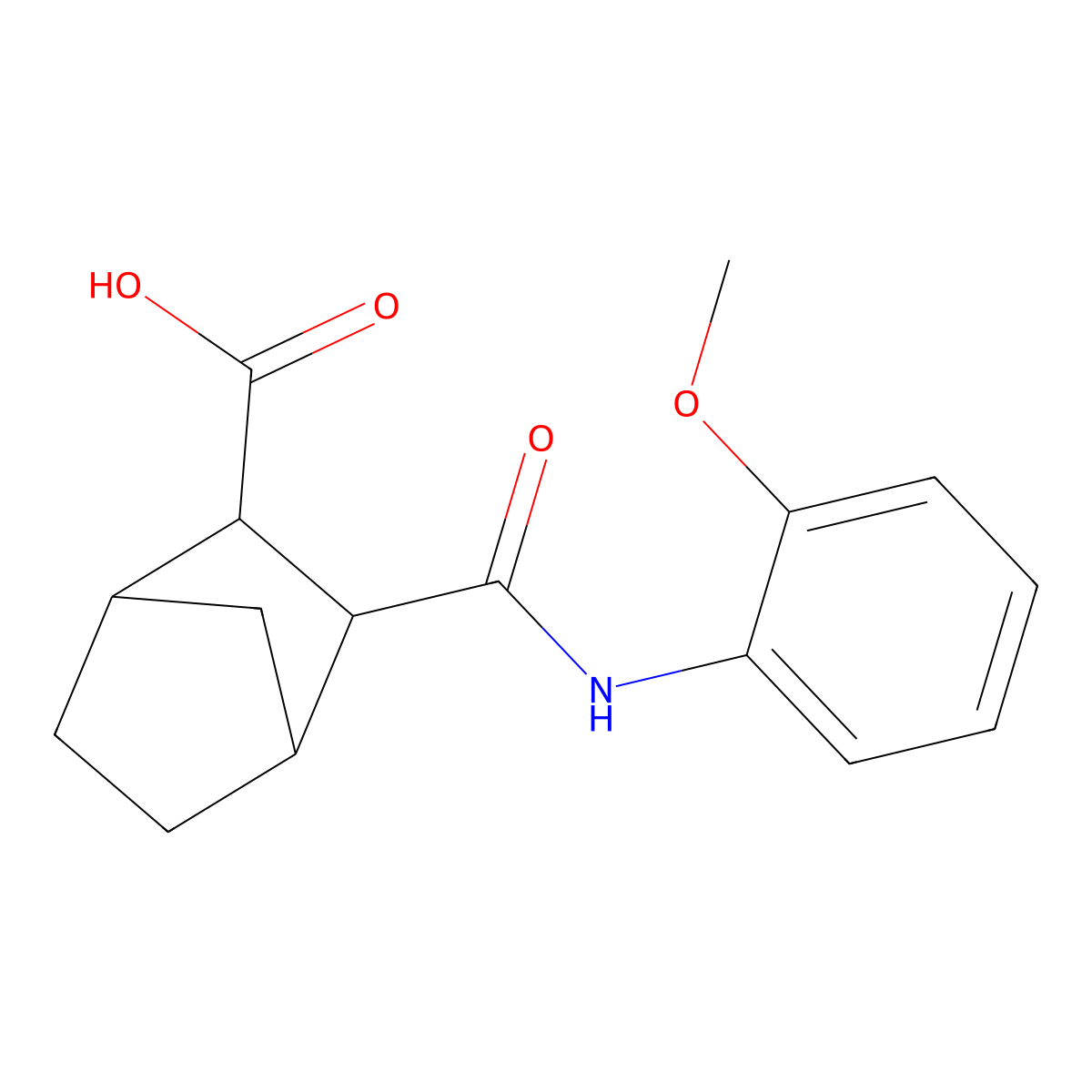 3-((2-Methoxyphenyl)carbamoyl)bicyclo[2.2.1]heptane-2-carboxylic acid molecular structure, CAS 1005148-56-0