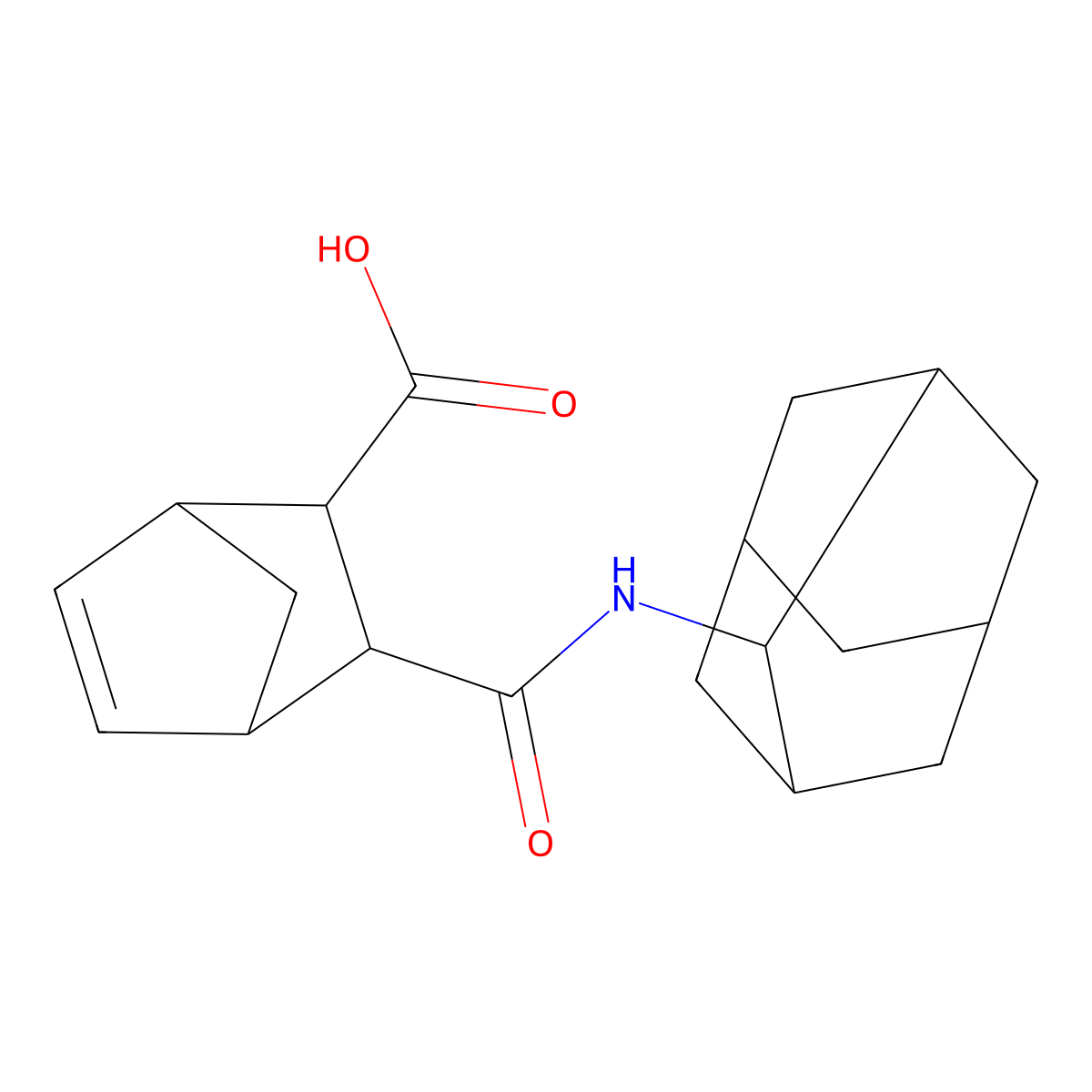 3-(N-adamantan-2-ylcarbamoyl)bicyclo[2.2.1]hept-5-ene-2-carboxylic acid molecular structure, CAS 1005148-58-2