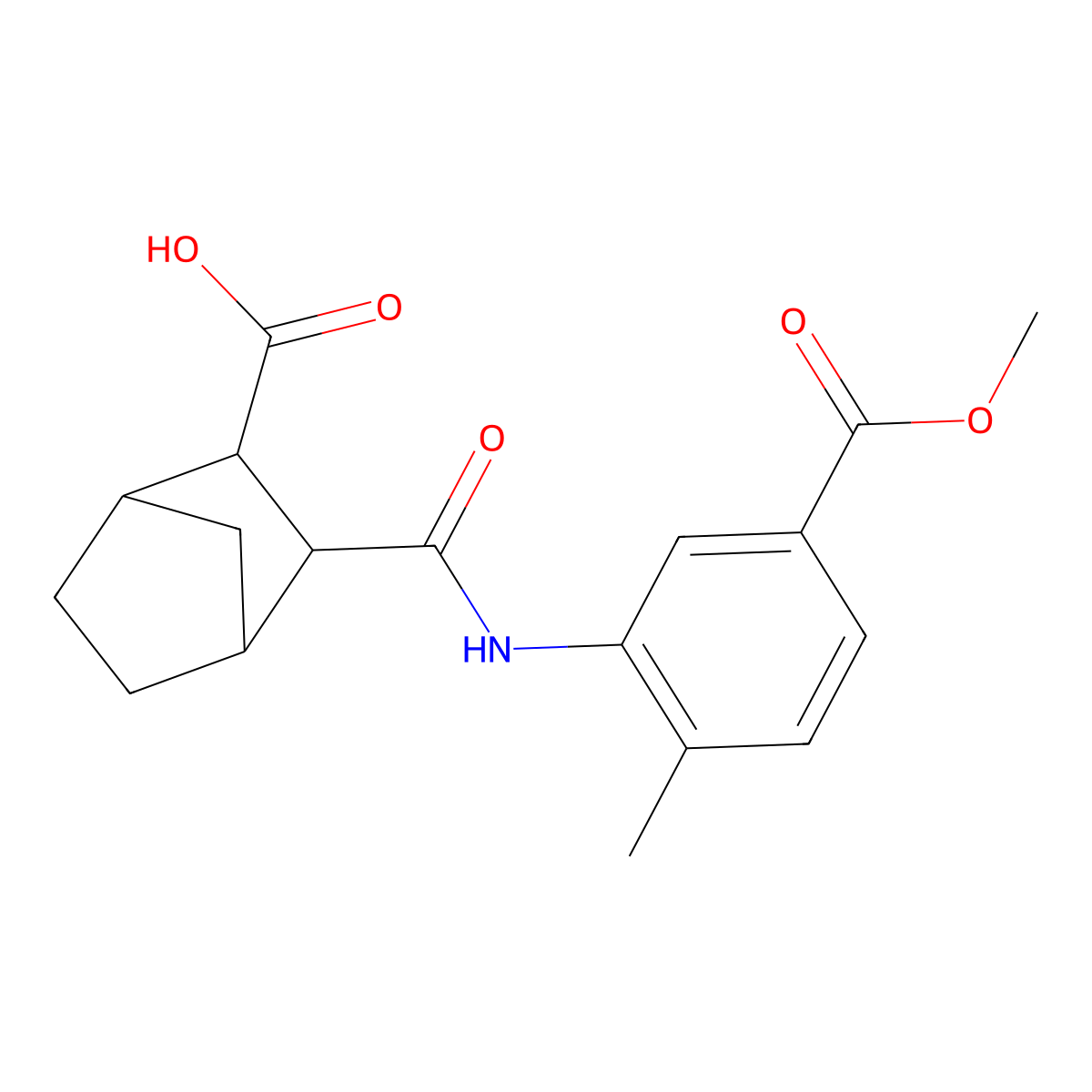 3-{[5-(Methoxycarbonyl)-2-methylphenyl]carbamoyl}bicyclo[2.2.1]heptane-2-carboxylic acid molecular structure, CAS 1005148-61-7