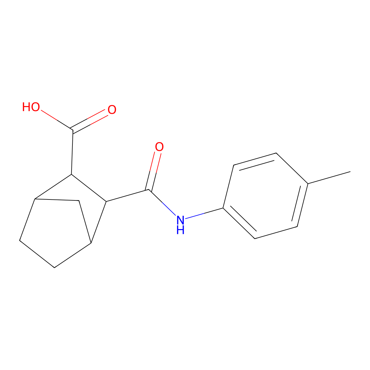 3-[(4-Methylphenyl)carbamoyl]bicyclo[2.2.1]heptane-2-carboxylic acid molecular structure, CAS 1005148-73-1