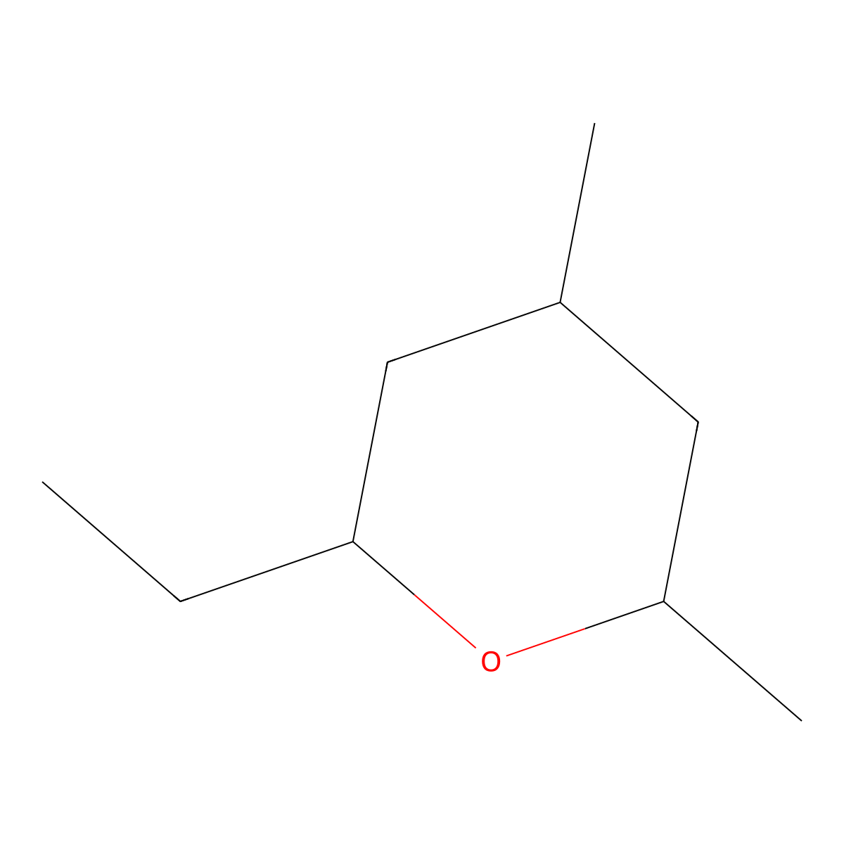2-Ethyl-4,6-dimethyltetrahydropyran molecular structure, CAS 1005149-62-1