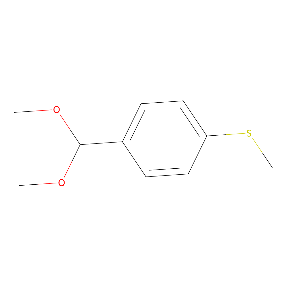 4-Dimethoxymethylphenyl methyl sulfide molecular structure, CAS 100515-17-1